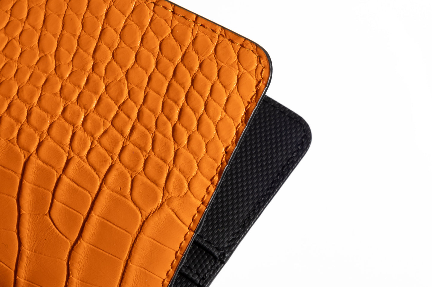 Double card holder 100% rubber two-tone orange/black