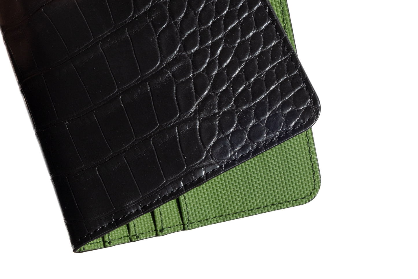 Double card holder 100% rubber two-tone black/khaki