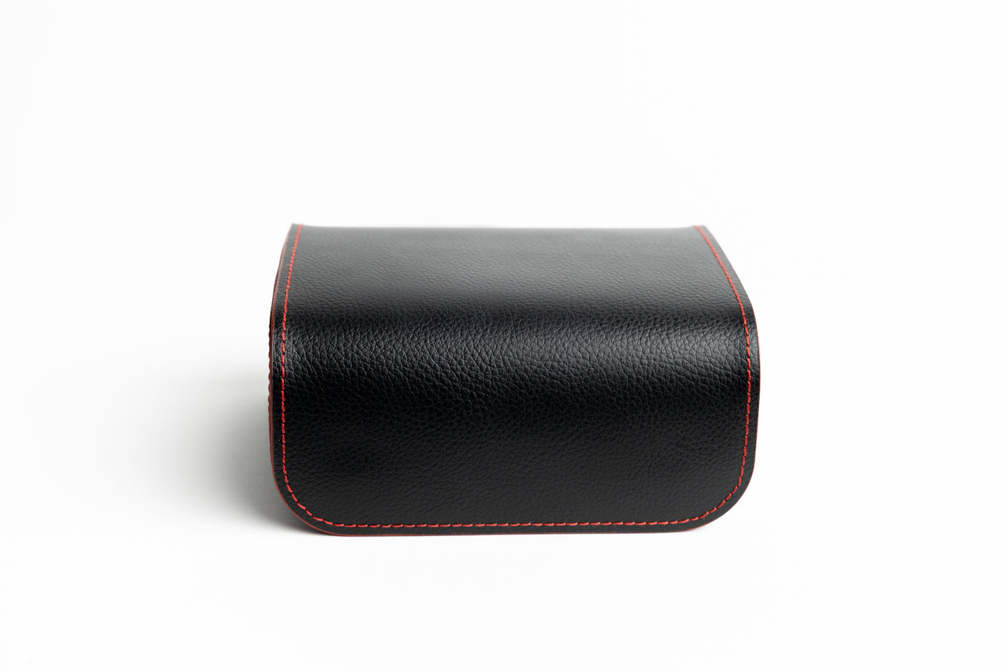 Écrin de voyage simili cuir noir et rouge